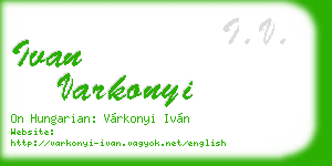 ivan varkonyi business card