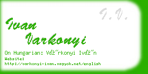 ivan varkonyi business card